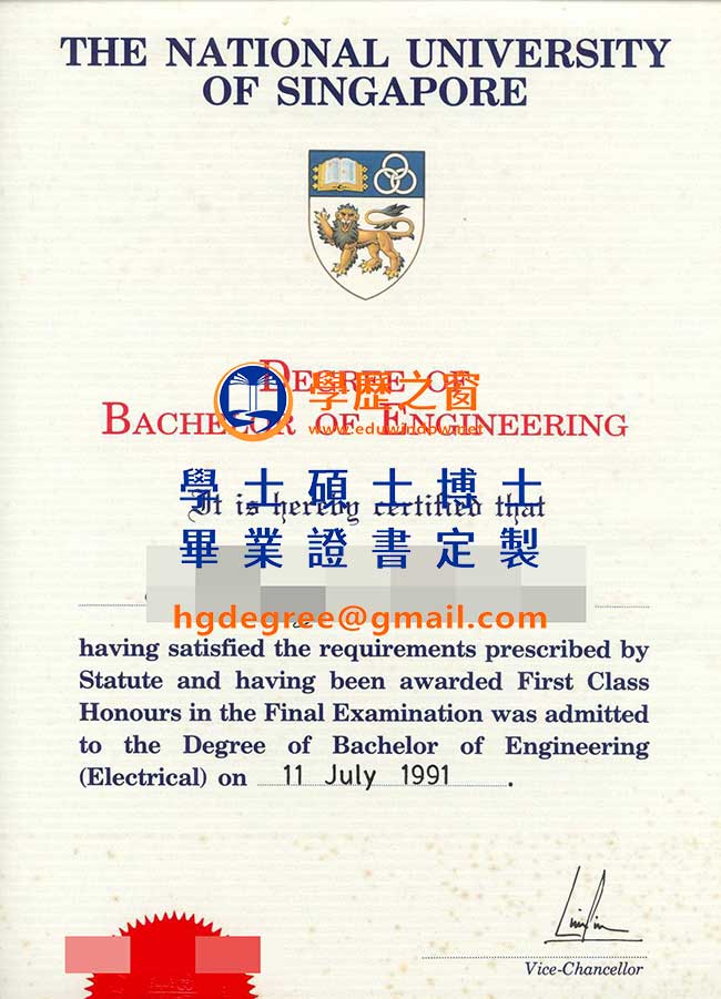 1991版新加坡國立大學文憑|購買新加坡文憑|製作新加坡國立大學畢業證書